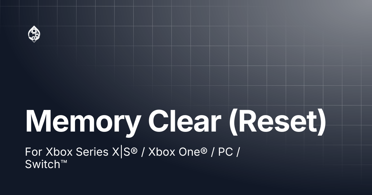 Memory Clear (Reset) | STRIKEPACK™ NEW EXPERIENCE | STRIKEPACK™