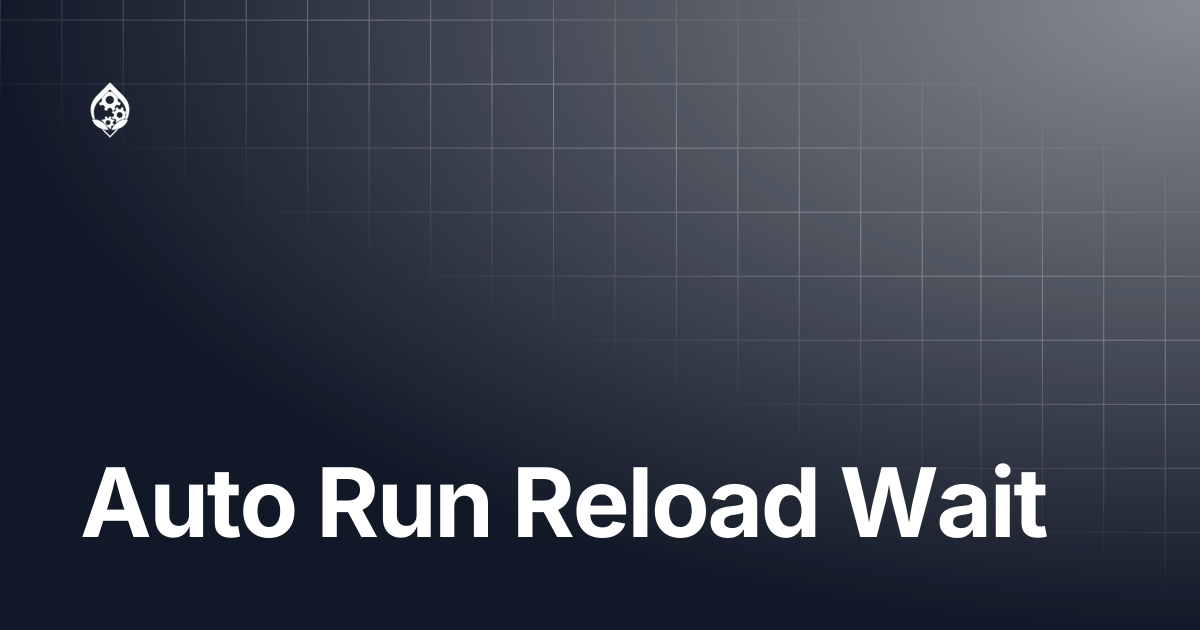 Auto Run Reload Wait | STRIKEPACK HORIZON™ | STRIKEPACK™
